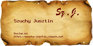 Szuchy Jusztin névjegykártya